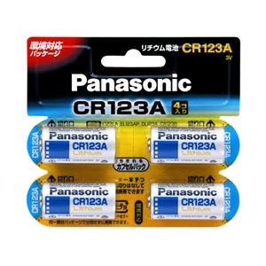 パナソニック（家電） カメラ用リチウム電池 3V CR123A 4個パック CR-123AW/4P〔代引不可〕