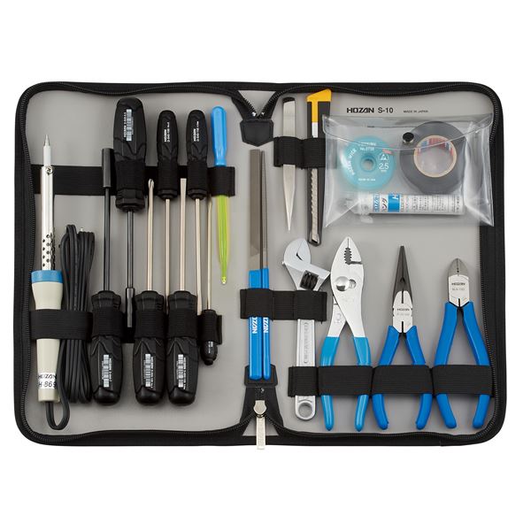 【商品名】 【ホーザン】工具セット S-10【工具 20点セット】 【ジャンル・特徴】 工具セット [ S-10 ]