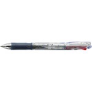 (業務用100セット) ZEBRA ゼブラ 多色ボールペン クリップオンスリム 〔4色/0.7mm〕 スリムタイプ B4A5-C 透明〔代引不可〕