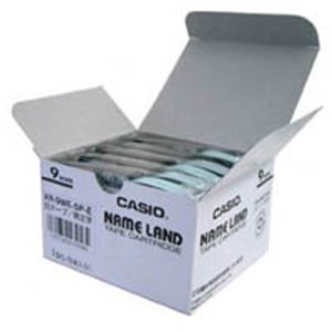 (業務用5セット) カシオ計算機(CASIO) ラベルテープ XR-9WE 白に黒文字 9mm 5個〔代引不可〕