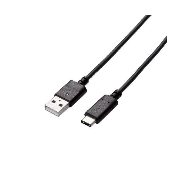 (まとめ)エレコム USB2.0ケーブル(認証品、A-C) MPA-AC10NBK〔×3セット〕〔代引不可〕