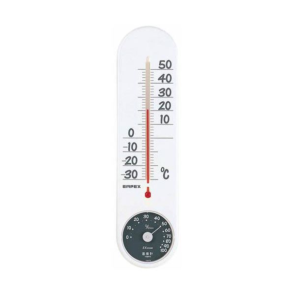 (まとめ)EMPEX 温・湿度計 くらしのメモリー温・湿度計 壁掛用 TG-6621 ホワイト〔×5セット〕〔代引不可〕
