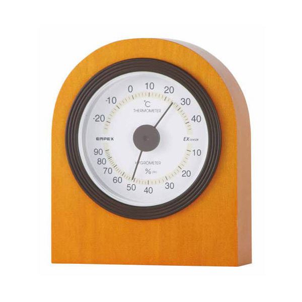 EMPEX 温度・湿度計 ベルモント 温度・湿度計 置用 TM-682 メープル〔代引不可〕