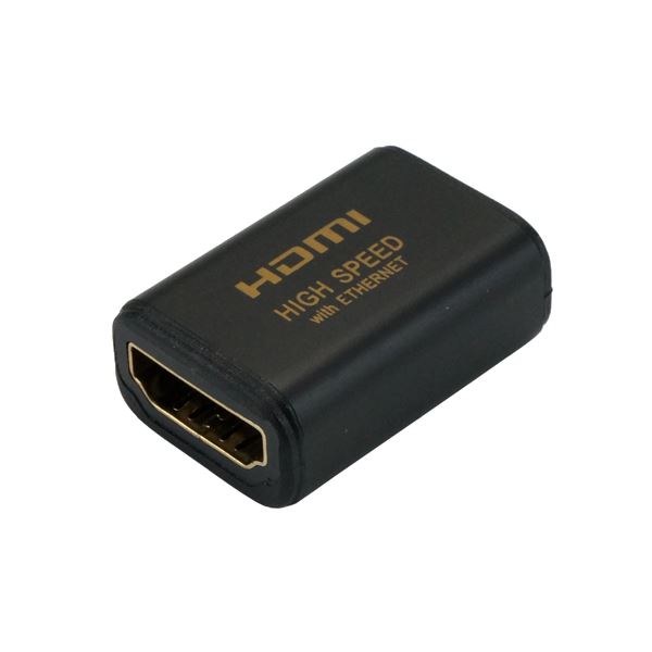 （まとめ）HORIC HDMI中継アダプタ ブラック HDMIF-041BK〔×10セット〕〔代引不可〕