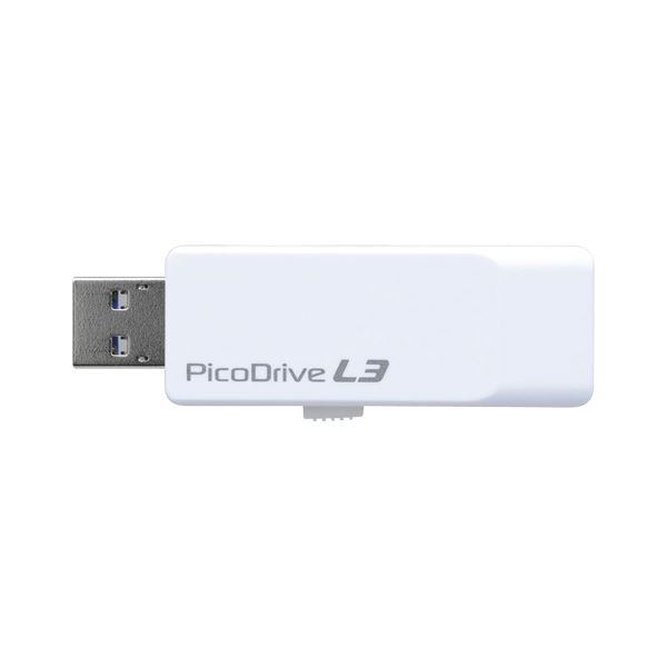 グリーンハウス USB3.0メモリー ピコドライブ 64GB GH-UF3LA64G-WH〔代引不可〕