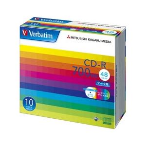 【商品名】 三菱ケミカルメディア CD-R 700MB PCデータ用 48倍速対応 10枚スリムケース入り ワイド印刷可能 SR80SP10V1 [ SR80SP10V1 ]