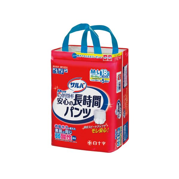 【商品名】 （まとめ） 白十字 サルバDパンツしっかりガード安心の長時間M-L【×2セット】