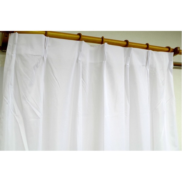 【商品名】 外から見えにくいレースカーテン 目隠し / 2枚組 100×176cm / ホワイト 遮熱 遮像 断熱 UVカット90％以上 『ローレル』 九装 【ジャンル・特徴】 UVカット90％以上で