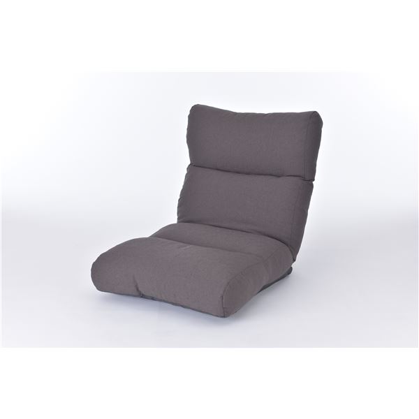 ふかふか座椅子 リクライニング ソファー 〔スモークグレー〕 日本製 『KABUL-LT』〔代引不可〕