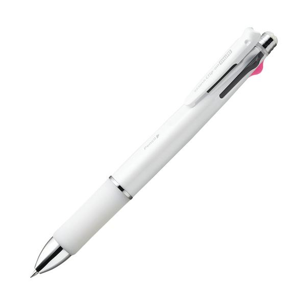（まとめ） ゼブラ 多機能ペン クリップ-オンマルチ 1000S （軸色 白） B4SA3-W 1本 〔×5セット〕〔代引不可〕