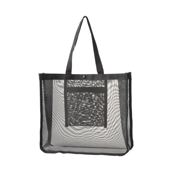 【商品名】 TANOSEE メッシュバッグB4ワイド 黒 1パック（10枚） 【ジャンル・特徴】 内ポケット付メッシュバッグ。 [ POLI-B4 ]