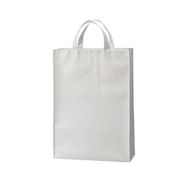 【商品名】 （まとめ） TANOSEE 不織布バッグ 中ヨコ320×タテ450×マチ幅120mm ホワイト 1パック（10枚） 【×5セット】 【ジャンル・特徴】 丈夫で使いやすい不織布バッグ。 [ 