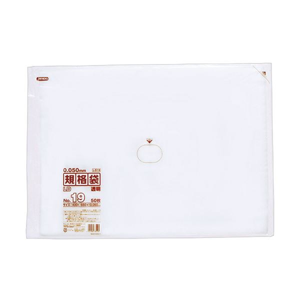 【商品名】 （まとめ） ジャパックス LD規格袋 500シリーズ19号 400×550mm 厚口タイプ L519 1パック（50枚） 【×5セット】 【ジャンル・特徴】 丈夫な厚口タイプ! [ L51