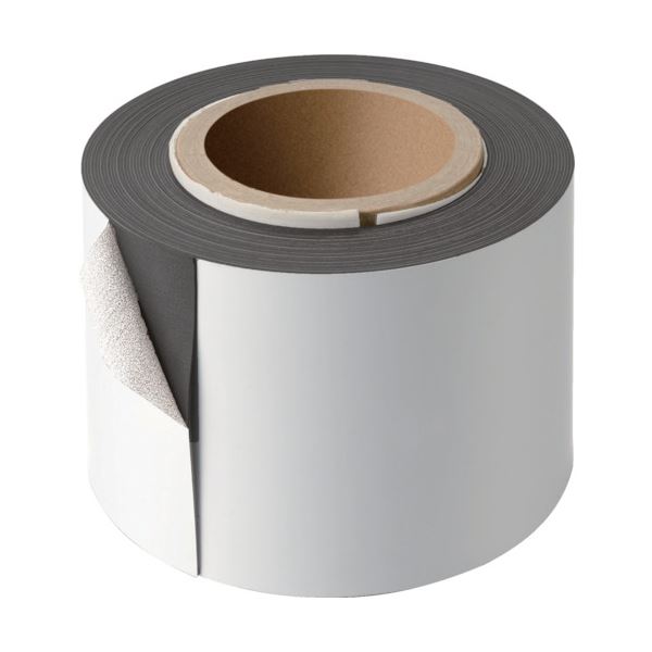 【商品名】 TRUSCO マグネットロール 粘着付10m TCMR-08-10010NW 1巻 【ジャンル・特徴】 10m巻のマグネットロールです。 [ TCMR-08-10010NW ]