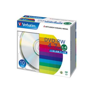 （まとめ）バーベイタム データ用DVD-RW4.7GB 4倍速 ブランドシルバー 5mmスリムケース DHW47Y10V1 1パック(10枚) 〔×3セット〕〔代引不