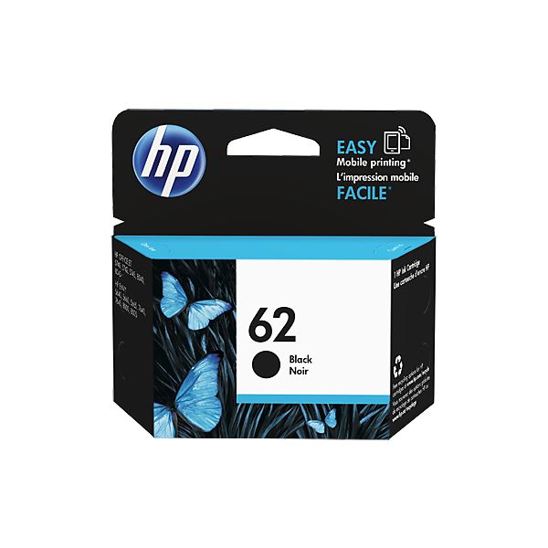 （まとめ）HP HP62 インクカートリッジ 黒C2P04AA 1個 〔×3セット〕〔代引不可〕
