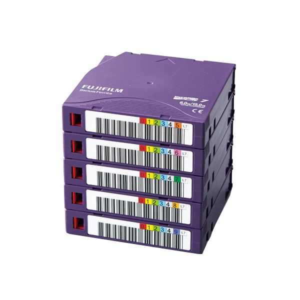 【商品名】 富士フイルム LTO Ultrium7データカートリッジ バーコードラベル(横型)付 6.0TB LTO FB UL-7 OREDPX5Y1パック(5巻) 【ジャンル・特徴】 管理に便利な
