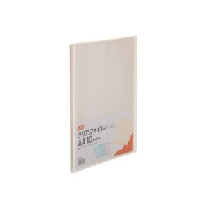 【商品名】 （まとめ）TANOSEE クリアファイル A4タテ10ポケット 背幅8mm イエロー 1セット(10冊) 【×5セット】 【ジャンル・特徴】 【固定式】お買い得のクリアファイル [ TCF