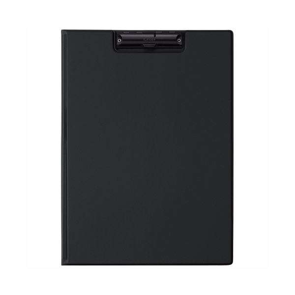 【商品名】 （まとめ）ライオン事務器 クリップホルダーA4タテ ブラック No.300E 1枚 【×5セット】 【ジャンル・特徴】 回覧板などに適した2ッ折りのホルダーです。 [ No.300Eブラツ