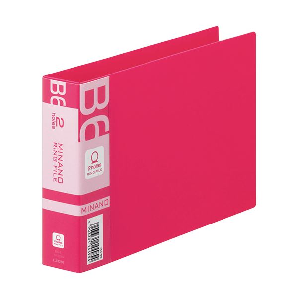 【商品名】 （まとめ）ライオン事務器 リングファイルMINANO(ミナノ) B6ヨコ 2穴 200枚収容 背幅35mm レッド RF-228M 1冊 【×20セット】 【ジャンル・特徴】 スタンダード