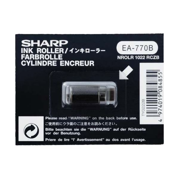 【商品名】 （まとめ）シャープ 電子レジスタ用インキローラ 黒TY0222B 1個【×10セット】 【ジャンル・特徴】 電子レジスタ用インキローラ。 [ TY0222B ]