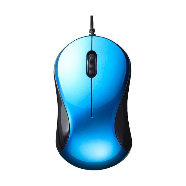【商品名】 バッファロー 有線 Blue LED 静音3ボタンマウス ブルー BSMBU100BL 1セット(5個) 【ジャンル・特徴】 【有線タイプ】場所を選ばずに使える静音×高感度。 [ BSMB