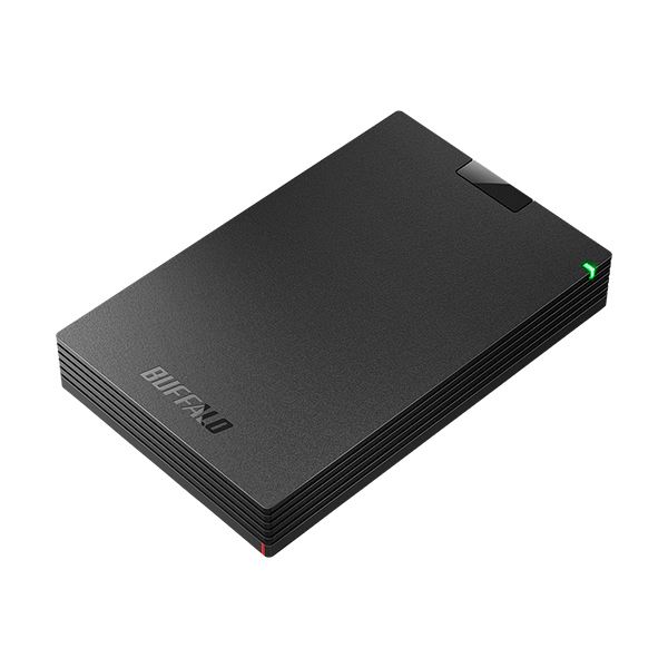 バッファロー MiniStationUSB3.1(Gen.1)対応 ポータブルHDD 2TB ブラック HD-PCG2.0U3-GBA 1台〔代引不可〕