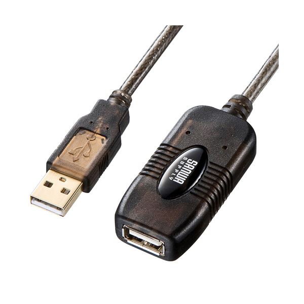 【商品名】 サンワサプライ延長USBアクティブリピーターケーブル (A)オス-(A)メス 20m KB-USB-R220 1本 【ジャンル・特徴】 延長USBアクティブリピーターケーブル [ KB-U