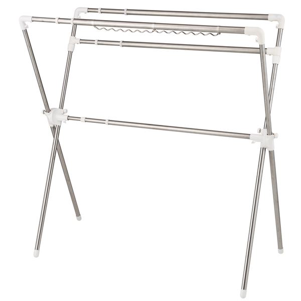 【商品名】 組立式伸縮 布団干し/物干し 【X型】 108〜241×奥行57×高さ87〜125cm ステンレス PORISH 『天馬』 〔寝具 洗濯物〕 【ジャンル・特徴】 天馬 PORISH 布団干
