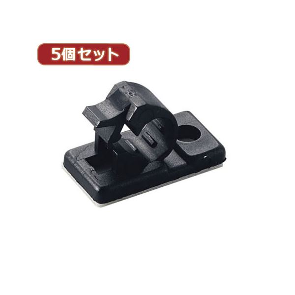 【商品名】 （まとめ）YAZAWA 5個セットケーブルクリップ 内径：6mm 黒 10個入 FKN6X5【×3セット】 【ジャンル・特徴】 ケーブルクリップ 内径:6mm 黒 10個入 [ FKN6X