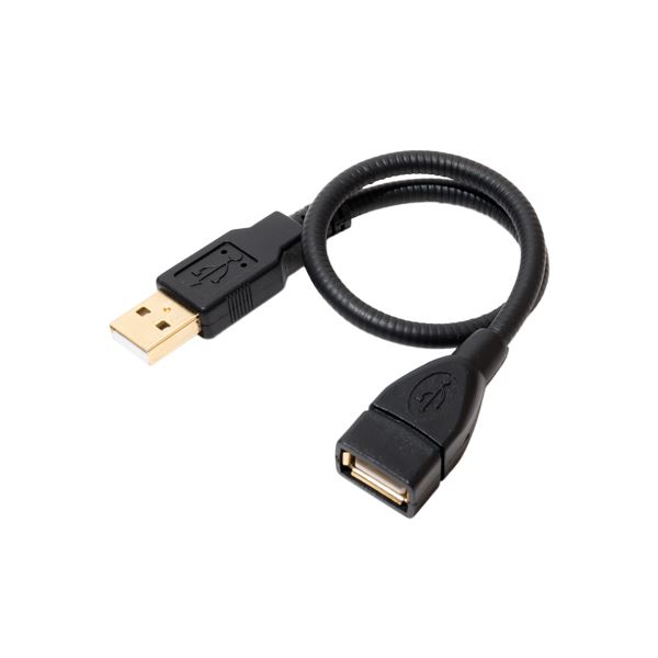 （まとめ）ミヨシ グースネックUSB延長ケーブル ブラック 0.3m USB-EX23BK〔×5セット〕〔代引不可〕