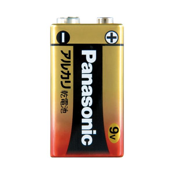（まとめ） Panasonic アルカリ乾電池 9V 6LR61XJ／1S〔×10セット〕〔代引不可〕