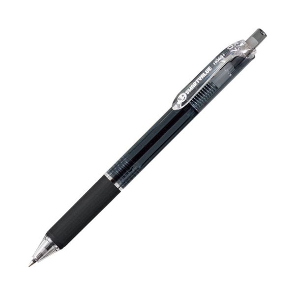 （まとめ） スマートバリュー ノック式油性ボールペン H048J-BK 黒〔×50セット〕〔代引不可〕