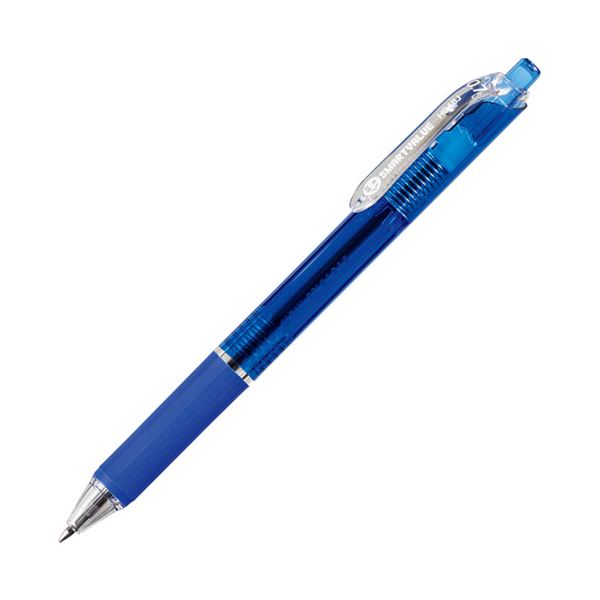 （まとめ） スマートバリュー ノック式油性ボールペン H048J-BL 青〔×50セット〕〔代引不可〕