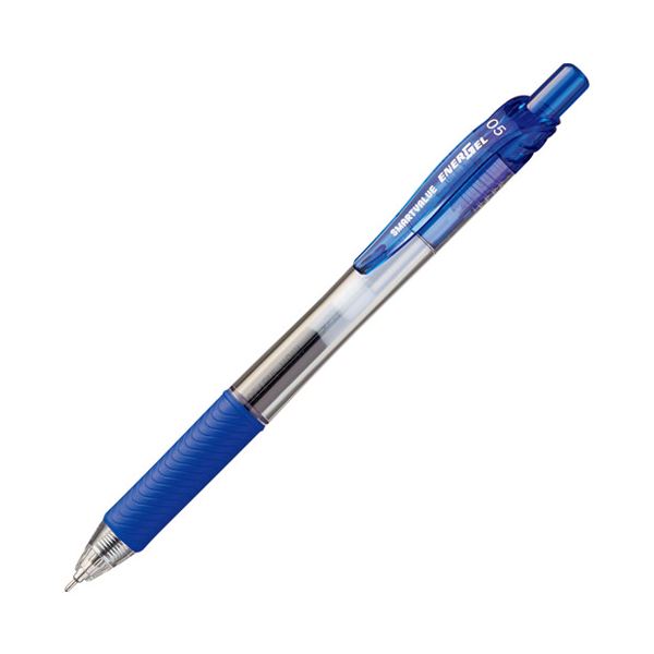 （まとめ） スマートバリュー ゲルノックボールペン青1本 H043J-BL〔×50セット〕〔代引不可〕