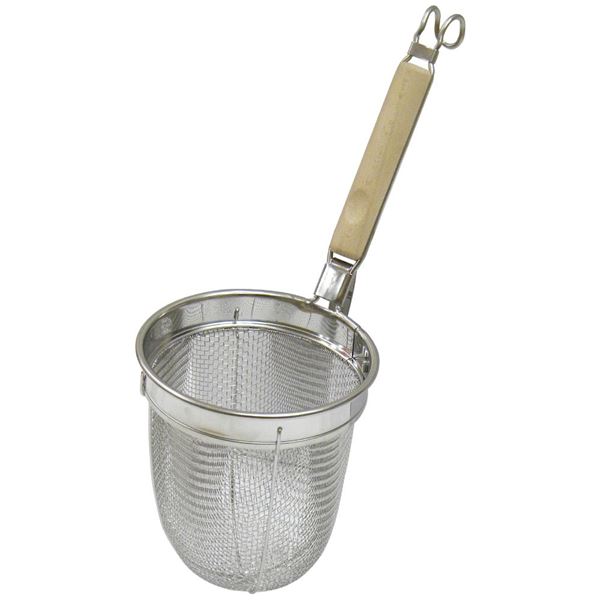【商品名】 麺類用 湯切り/調理器具 【幅140mm】 日本製 木製取っ手付き 『パール金属 ミドルプロ 木柄うどんテボ』 〔キッチン 台所〕 【ジャンル・特徴】 パール金属 湯切り 麺類 うどん そ