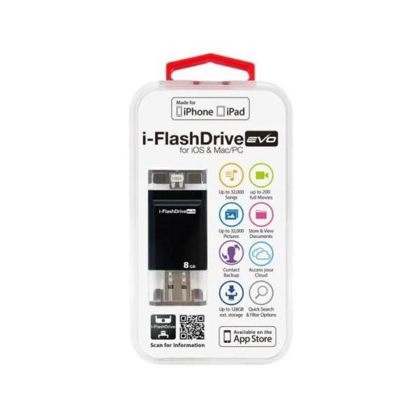 Photofast i-FlashDrive EVO for iOS＆Mac/PC Apple社認定 LightningUSBメモリー 8GB IFDEVO8GB〔代引不可〕
