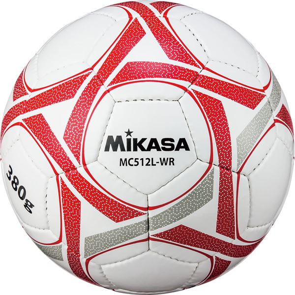 【商品名】 MIKASA（ミカサ）サッカーボール軽量5号球 一般用・シニア（60歳以上）向き ホワイトレッド【MC512LWR】