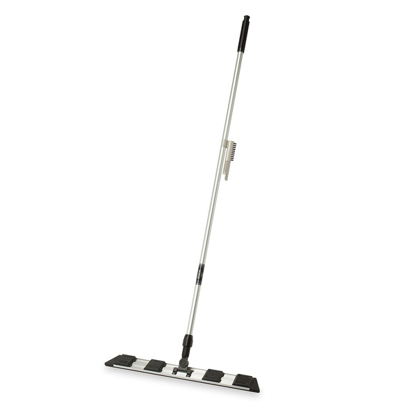 【商品名】 ライトモップII/掃除用品 本体のみ 【幅60cm】 全長：150.6cm プッシュタイプ ブラシ付き 頭・柄：アルミ 〔業務用 施設 店舗〕 【ジャンル・特徴】 モップ柄 床掃除 清掃用