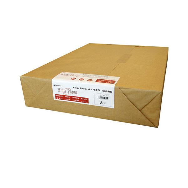 【商品名】 (まとめ）長門屋商店 ホワイトペーパー A3特厚口 110kg ナ-524 1冊(500枚)【×3セット】 【ジャンル・特徴】 提案書の表紙におすすめ! [ ナ-524 ]