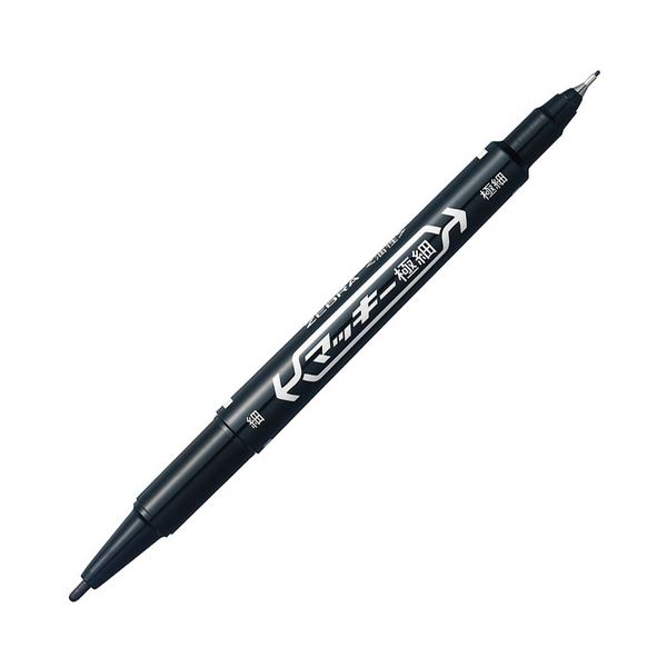 【商品名】 (まとめ）ゼブラ 油性マーカー マッキー極細丸芯細字+極細 黒 MO-120-MC-BK 1セット（50本）【×3セット】 【ジャンル・特徴】 細字・極細のツインマーカーです。 [ MO-