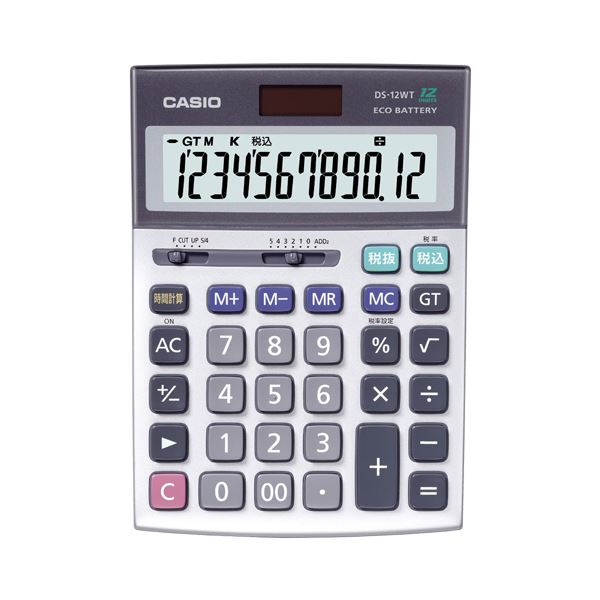 【商品名】 (まとめ）カシオ CASIO 本格実務電卓 12桁 DS-12WT-N 1台【×3セット】 【ジャンル・特徴】 電卓 卓上大型 [ DS-12WT-N ]