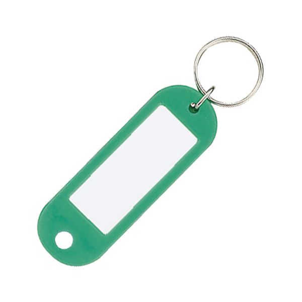 【商品名】 (まとめ) コクヨ キーホルダー型名札 片面表示用 緑 ナフ-200G 1セット（50個） 【×5セット】 【ジャンル・特徴】 名札・プレート キーホルダー名札 [ ナフ-200G ]