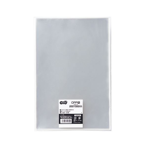 【商品名】 (まとめ) TANOSEE OPP袋 フラット 200×300mm 1セット（500枚：100枚×5パック） 【×5セット】 【ジャンル・特徴】 ノート・ふせん・紙製品 封筒 フィルム封筒