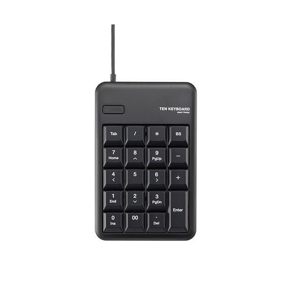 【商品名】 (まとめ) エレコム テンキーパッド メンブレンUSB2.0ハブ付 ブラック TK-TCM012BK 1個 【×10セット】 【ジャンル・特徴】 マウスなどのUSB機器を2台まで接続可能!