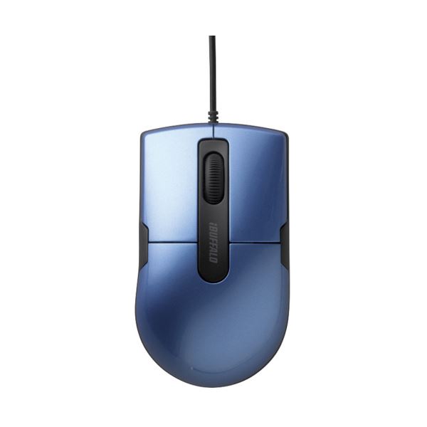 【商品名】 (まとめ) バッファロー 有線Blue LEDマウス静音 3ボタン Mサイズ ブルー BSMBU26SMBL 1個 【×10セット】 【ジャンル・特徴】 【有線タイプ】静音なのに確かなクリ