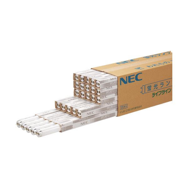 NEC 蛍光ランプ ライフライン 直管グロースタータ形 10W形 昼光色 FL10D/4K-L 1パック(4本) 〔×10セット〕〔代引不可〕