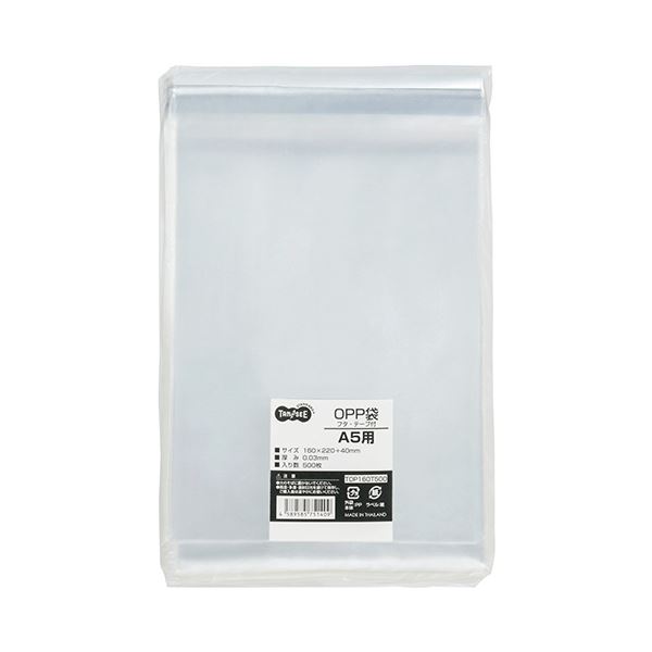 【商品名】 (まとめ) TANOSEE OPP袋 フタ・テープ付A5用 160×220+40mm 1セット（1000枚：500枚×2パック） 【×10セット】 【ジャンル・特徴】 静電防止加工のアルミ