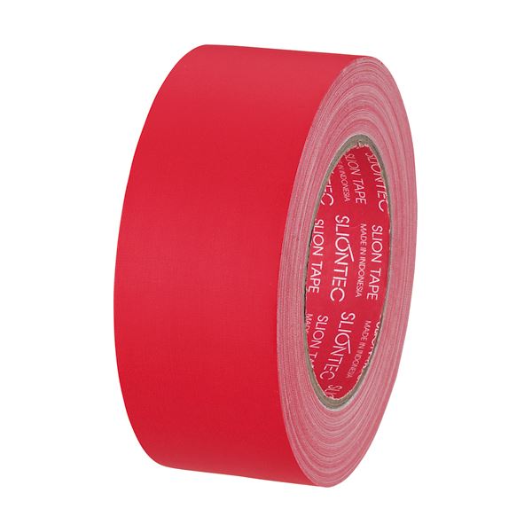 【商品名】 (まとめ) スリオンテック 布粘着テープ マットクロス 50mm×25m 赤 334542アカ 1巻 【×10セット】 【ジャンル・特徴】 梱包作業用品 テープ製品 梱包用テープ [ 33