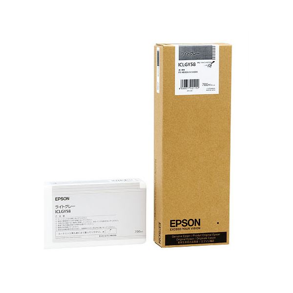 【商品名】 (まとめ) エプソン EPSON PX-P／K3インクカートリッジ ライトグレー 700ml ICLGY58 1個 【×10セット】 【ジャンル・特徴】 インクカートリッジ 純正インクカー